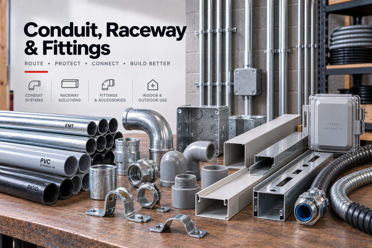 Conduit, Raceway & Fittings