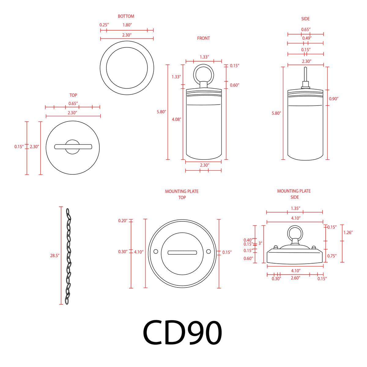 CD90-Integrated Hanging Light