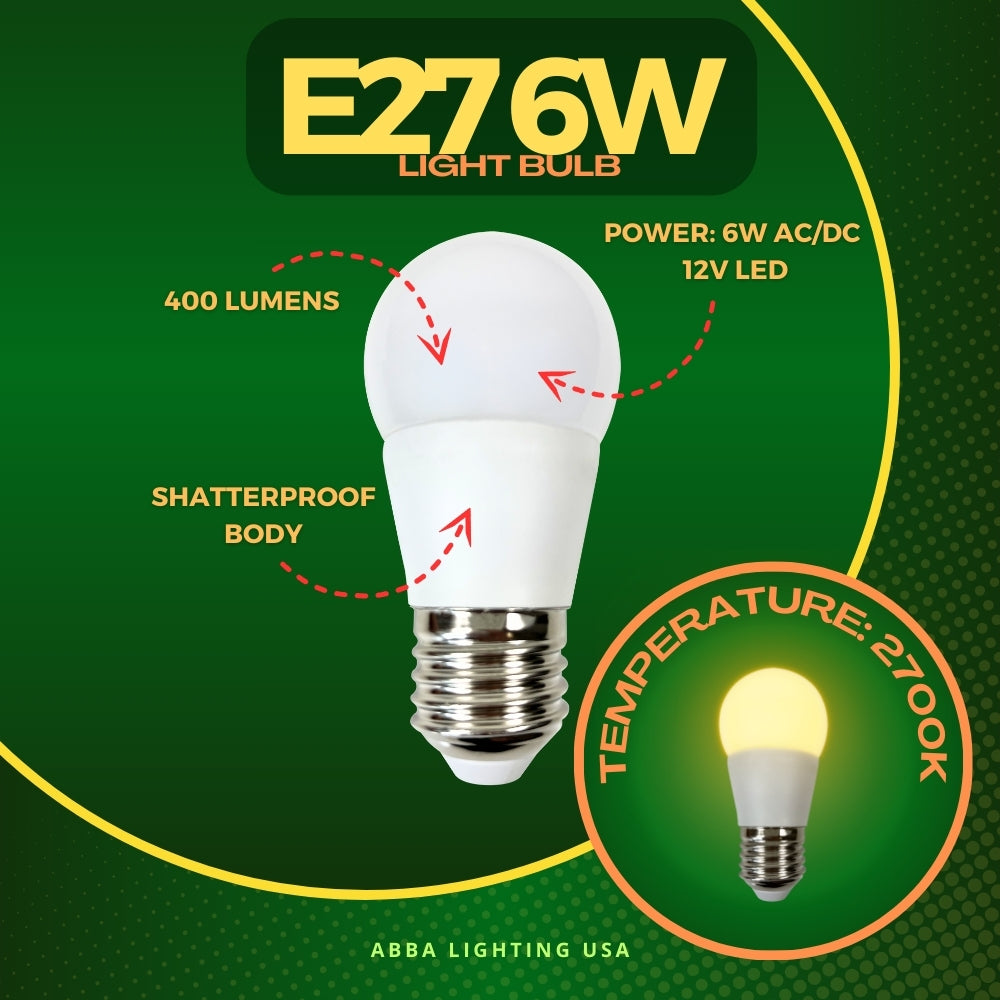 E27 LED Bulb 12V