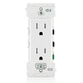 Lever Edge 15 Amp / 20 Amp Feed-Through Tamper-Resistant Duplex Outlet, White