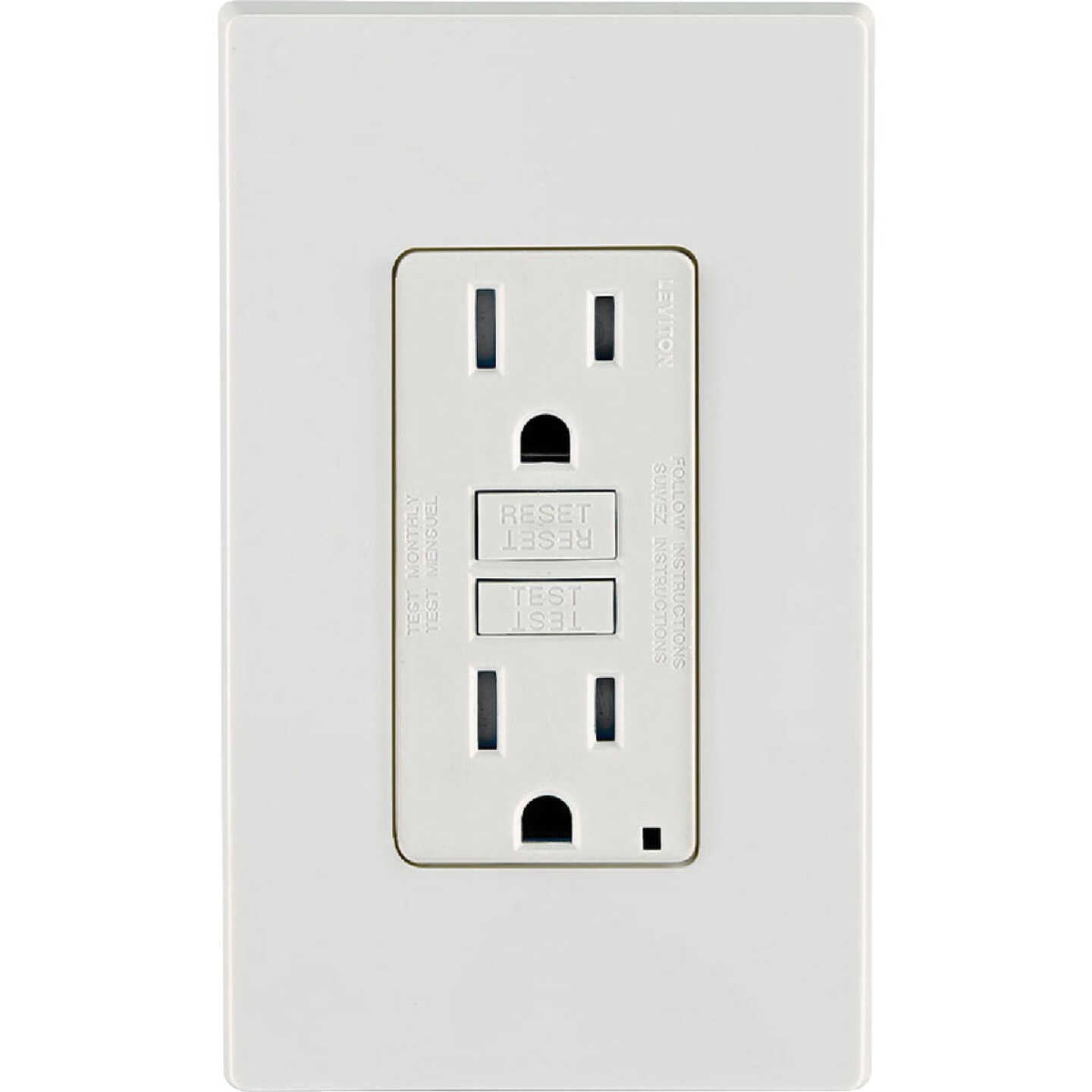 15 Amp 125-Volt Duplex SmarTest Self-Test SmartlockPro Tamper Resistant GFCI Outlet, White GFTR1-KW