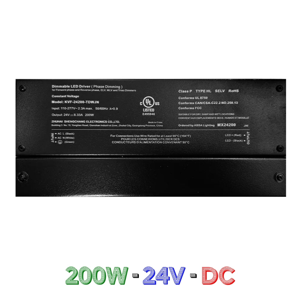 MX24200-200W 24V DC Dimmable Transformer