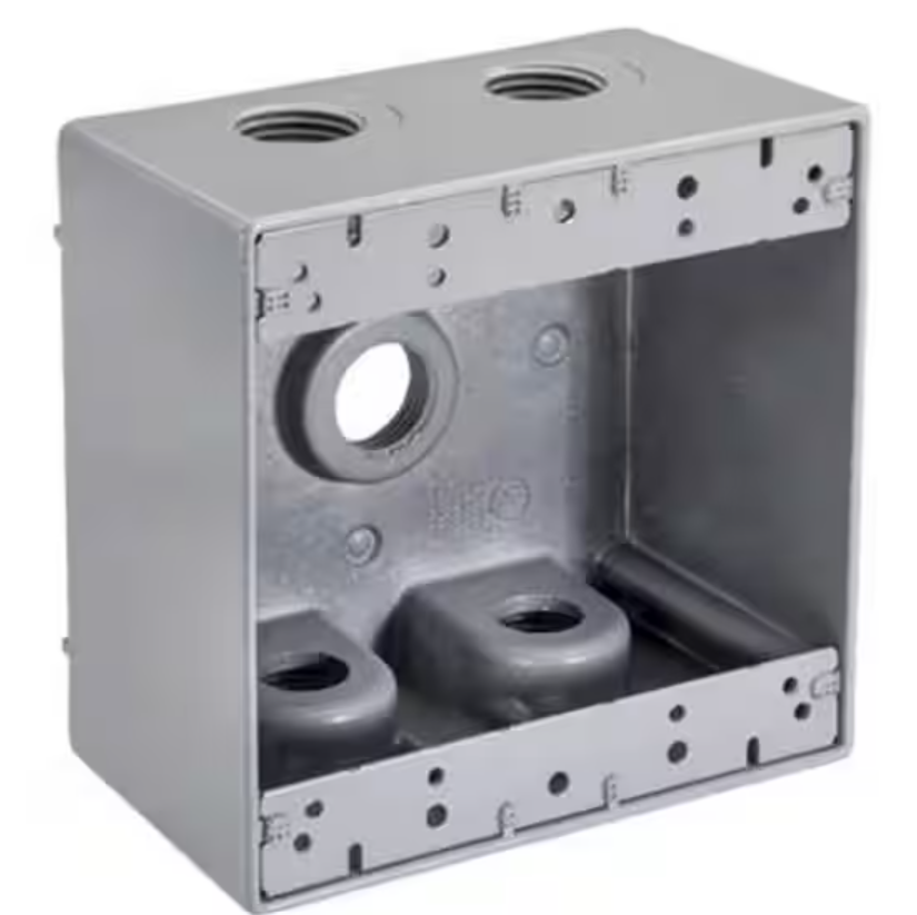 2 gang bell box 5 hole