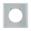 2-Gang Receptacle Wallplate, Standard Size, Aluminum