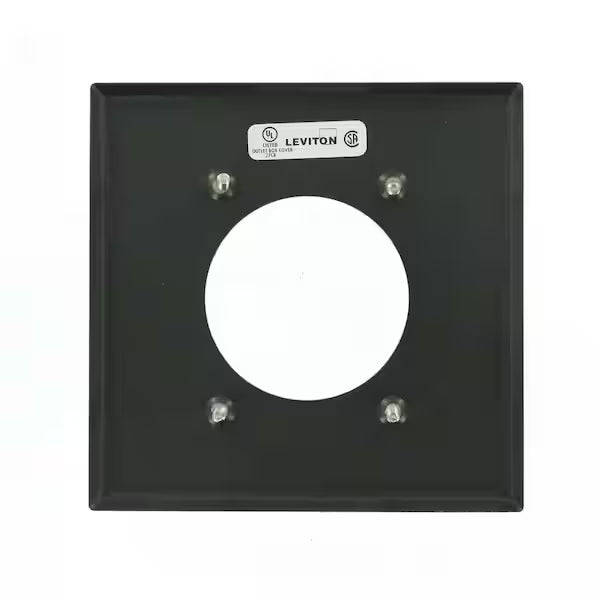 2-Gang Receptacle Wallplate, Standard Size, Aluminum