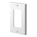 1-Gang Decora/GFCI Device Wallplate, Standard Size, Thermoplastic Nylon, White