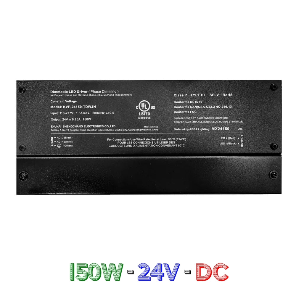 MX24150-150W 24V DC Dimmable Transformer