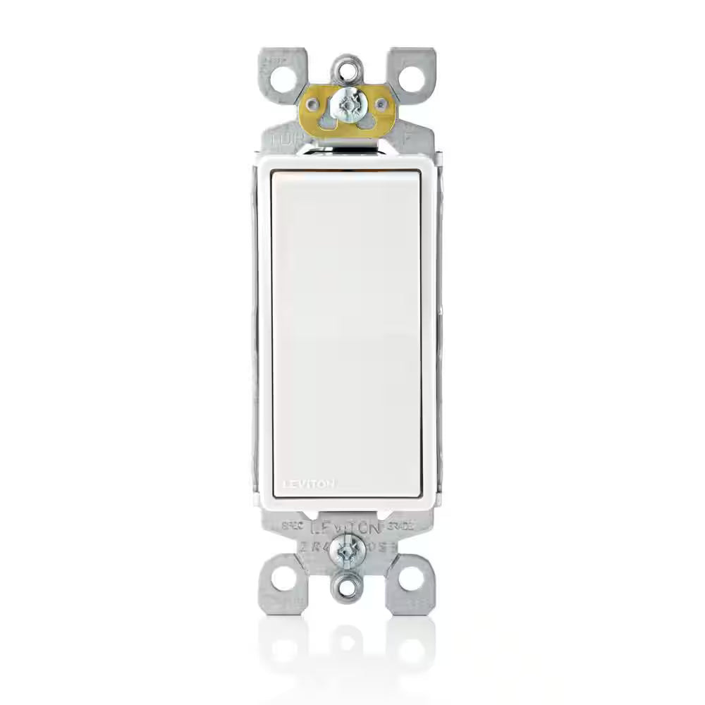 Decora 15 Amp Single-Pole Switch, White 5601-2WS